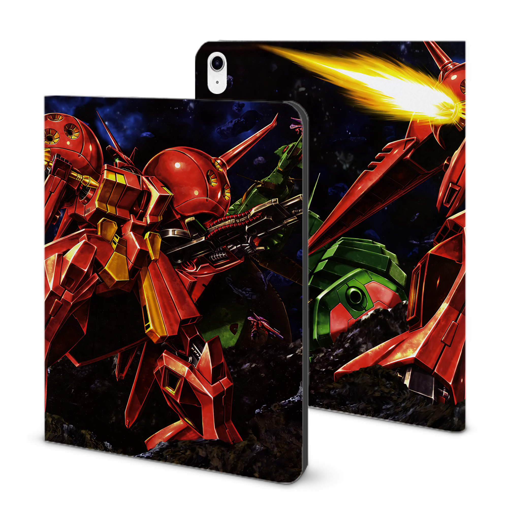 （画像用） 機動戦士ガンダム Mobile Suit Gundam IPad ケース ブック型 PUレザー TPU 耐衝撃 軽量 薄型 ペン収納なし 全面保護 IPad 各モデル対応